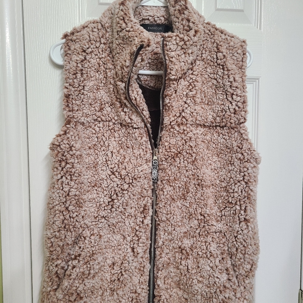 Fall Sherpa Vest, Soft! Womens Small